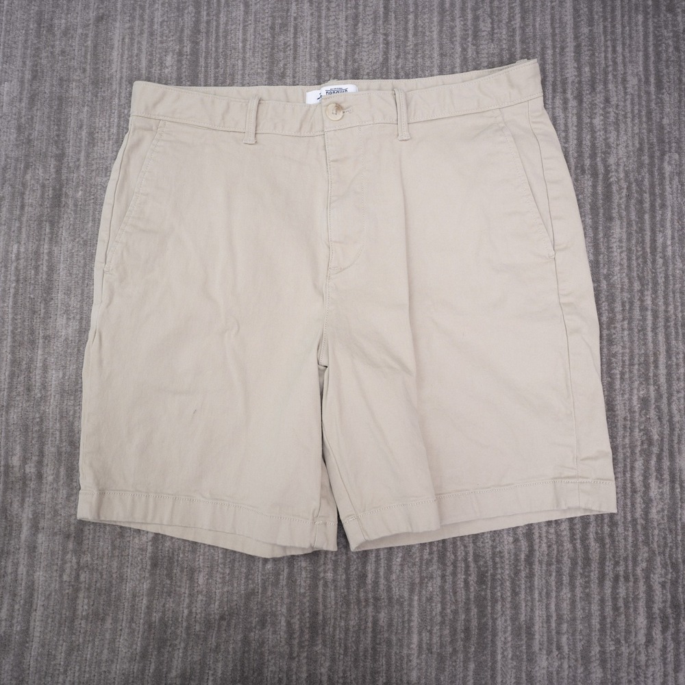 Original Penguin Chino Shorts Mens 34 Tan Khaki Excellent Cotton Stretch Casual